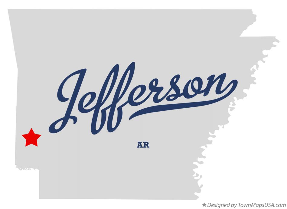 Map of Jefferson Arkansas AR