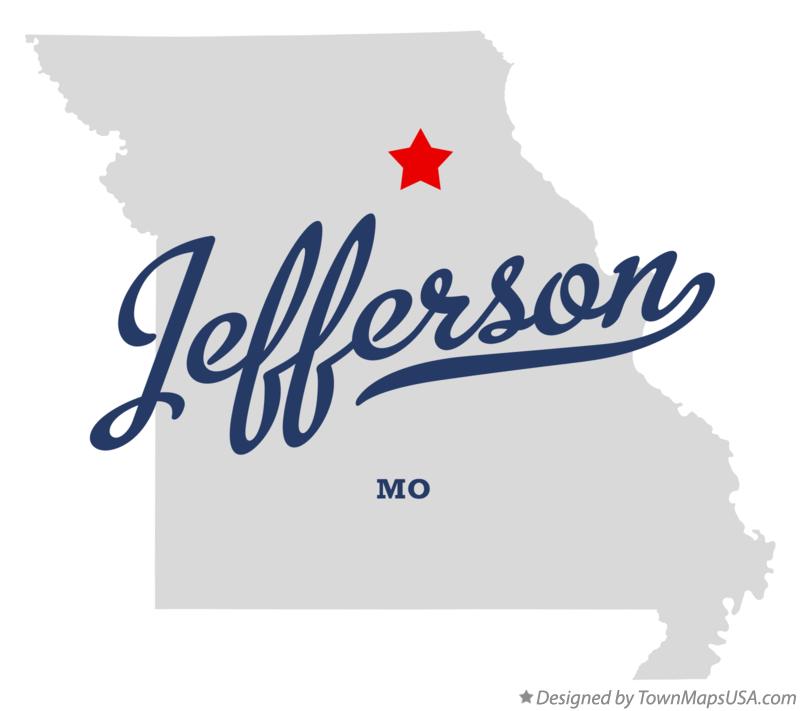 Map of Jefferson Missouri MO