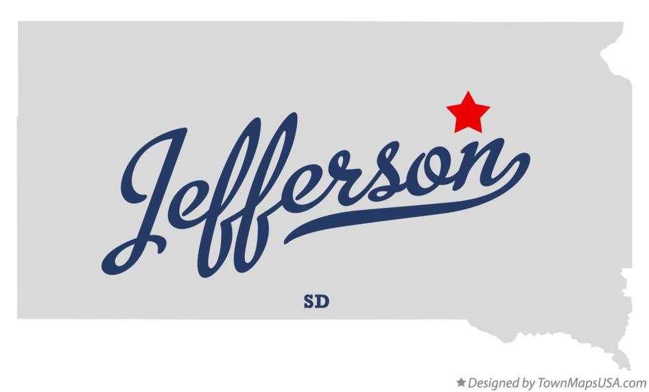 Map of Jefferson South Dakota SD