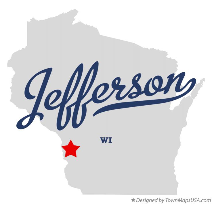 Map of Jefferson Wisconsin WI