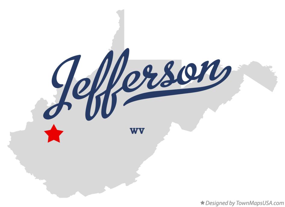 Map of Jefferson West Virginia WV