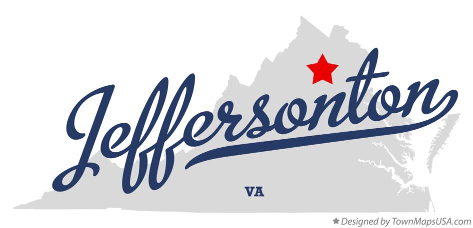Map of Jeffersonton Virginia VA