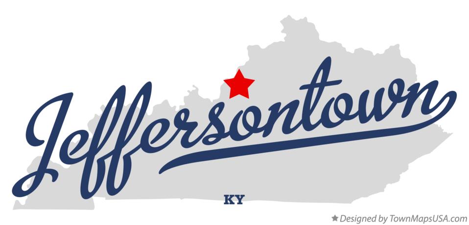 Map of Jeffersontown Kentucky KY