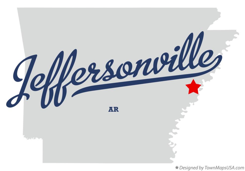 Map of Jeffersonville Arkansas AR