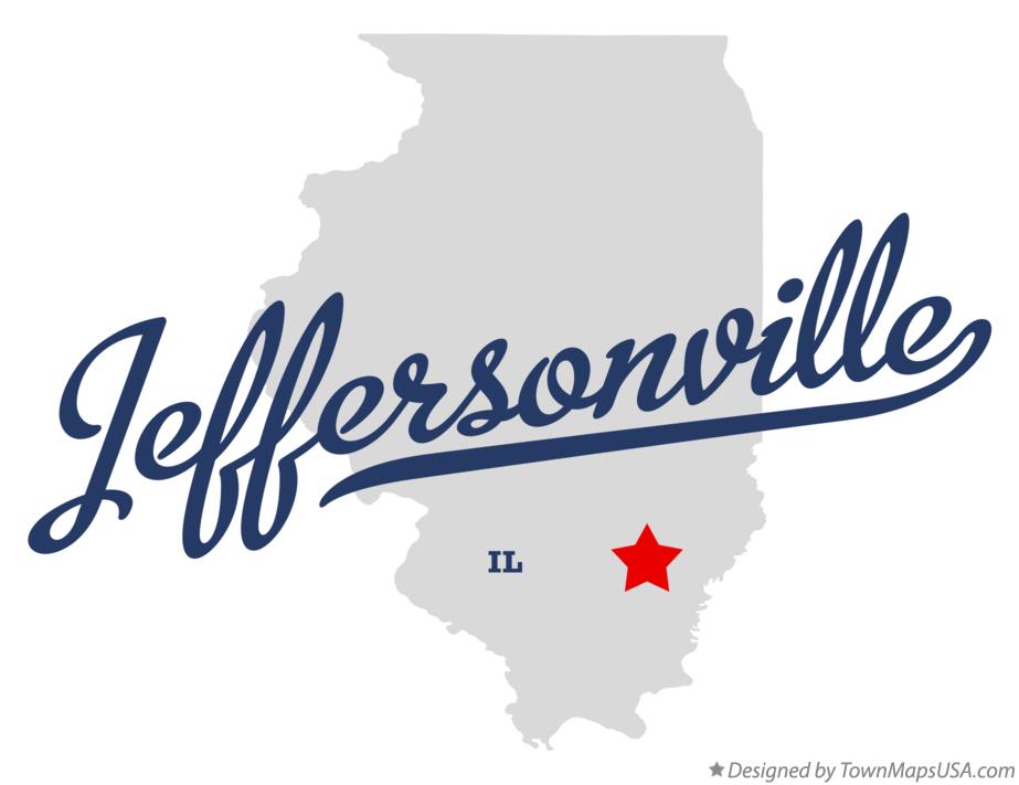 Map of Jeffersonville Illinois IL