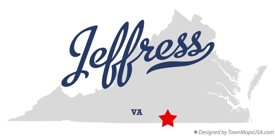 Map of Jeffress Virginia VA