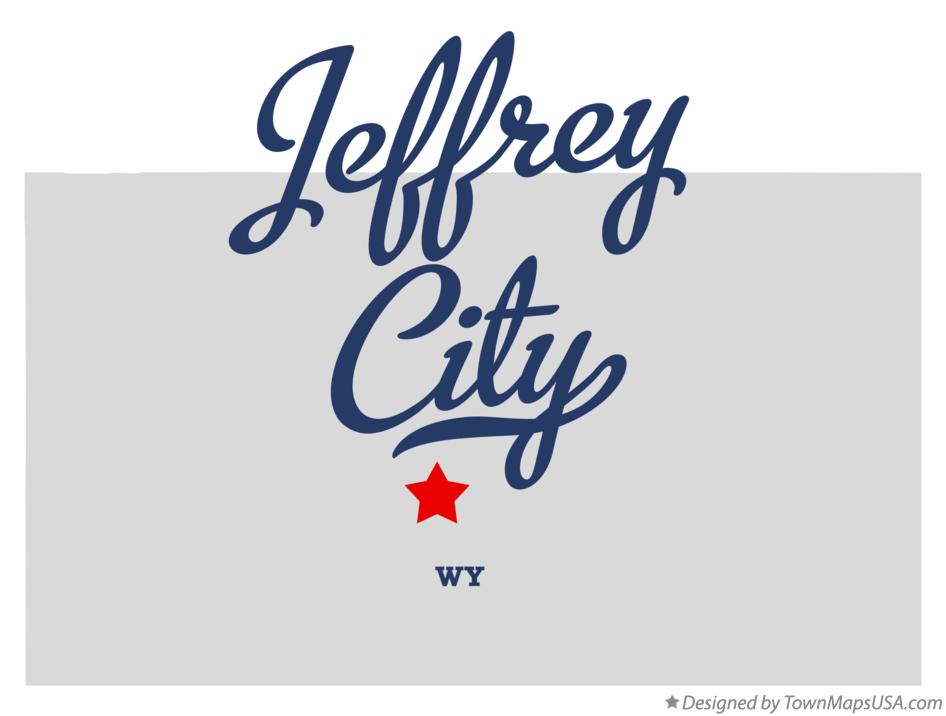 Map of Jeffrey City Wyoming WY