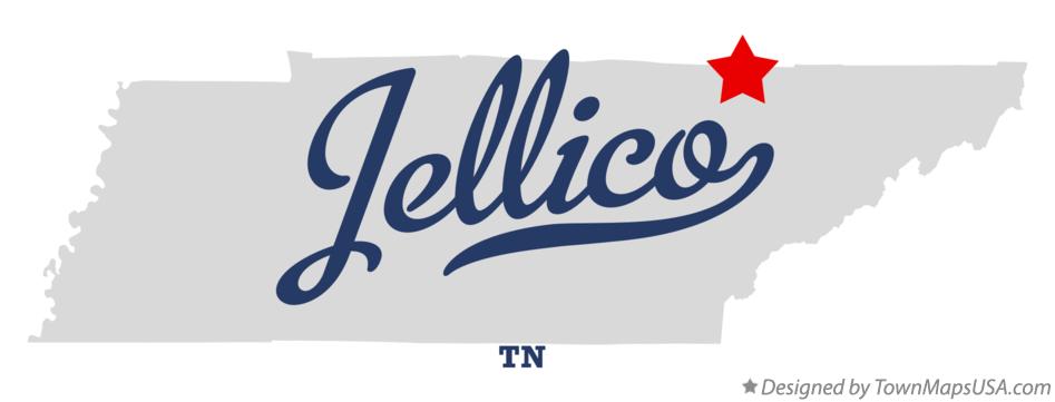 Map of Jellico Tennessee TN