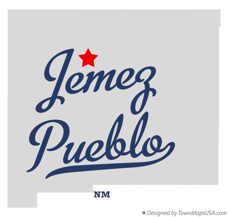 Map of Jemez Pueblo New Mexico NM