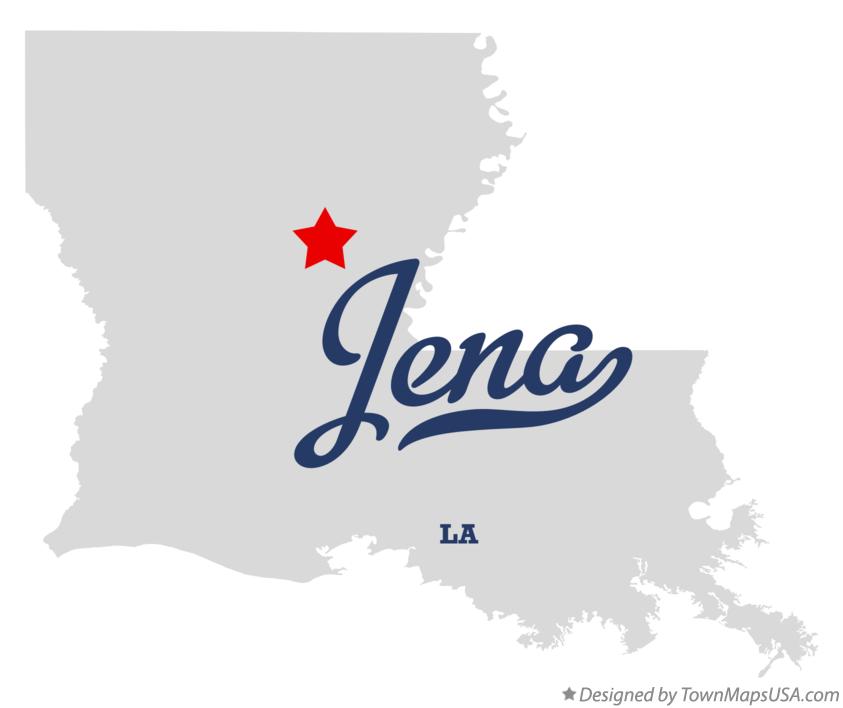 Map of Jena Louisiana LA