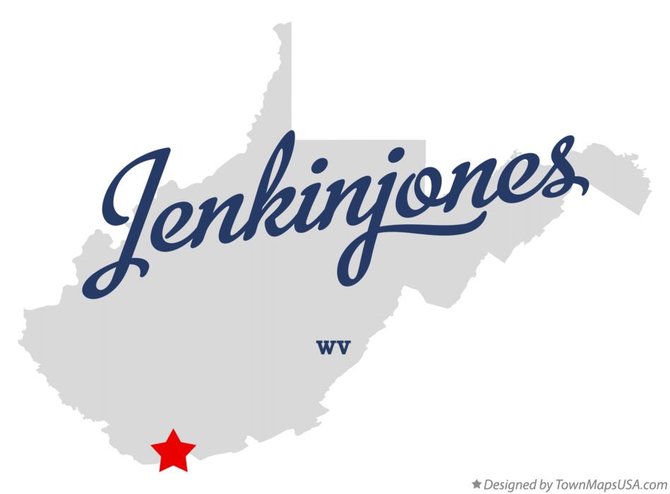 Map of Jenkinjones West Virginia WV