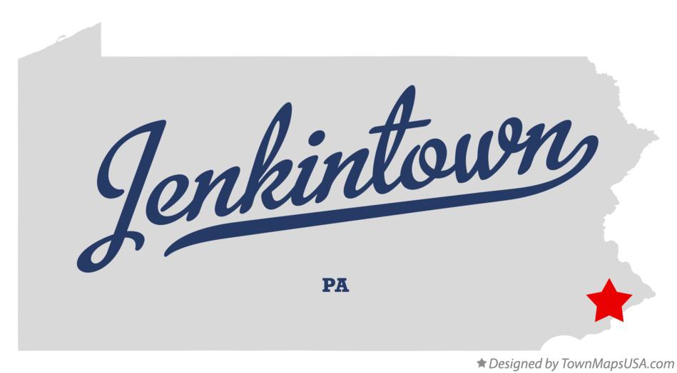 Map of Jenkintown Pennsylvania PA