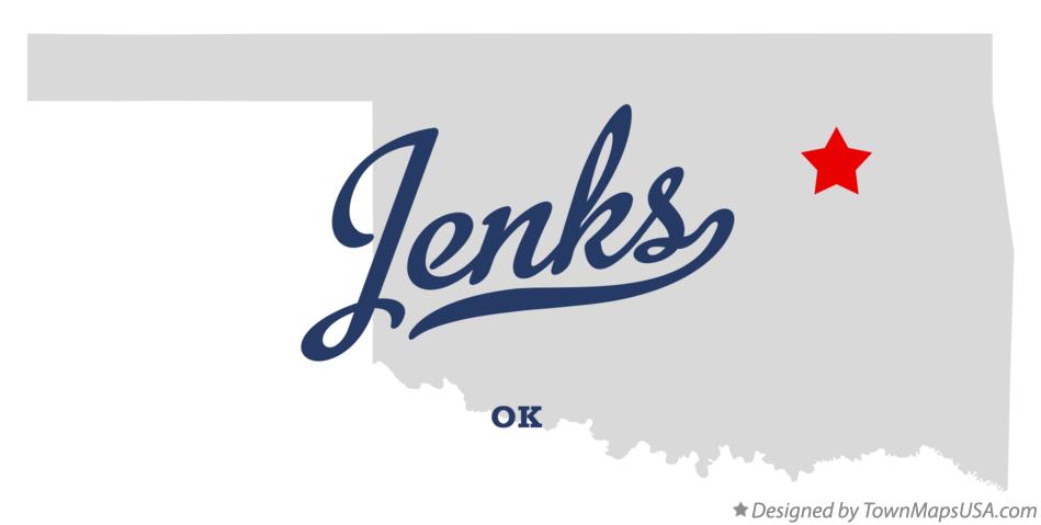 Map of Jenks Oklahoma OK