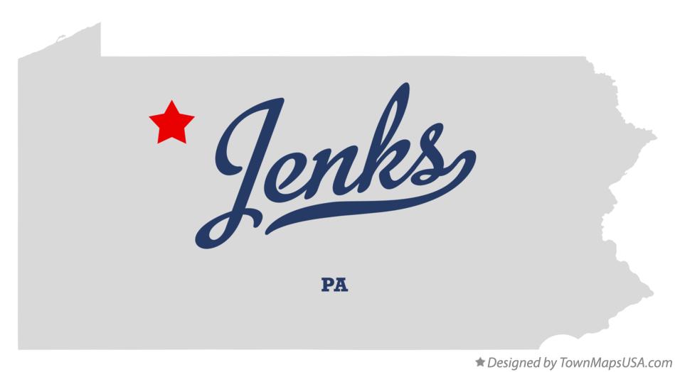 Map of Jenks Pennsylvania PA
