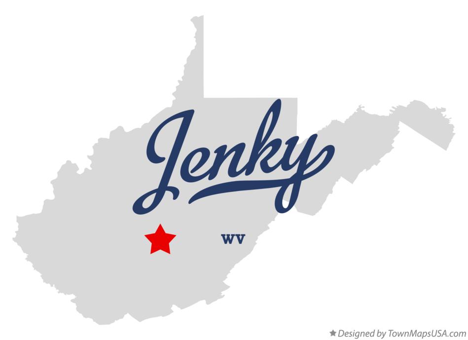 Map of Jenky West Virginia WV