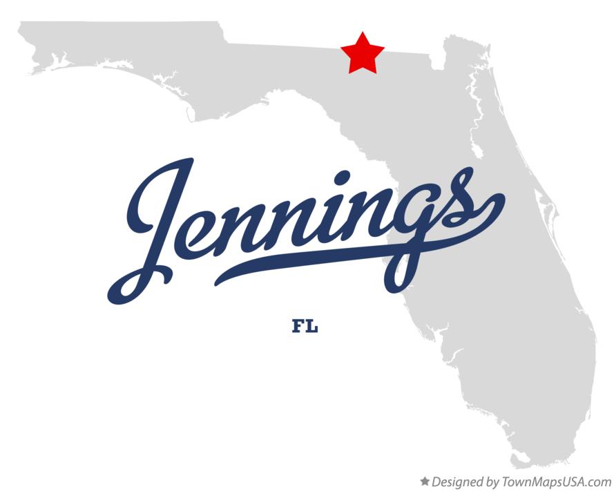 Map of Jennings Florida FL