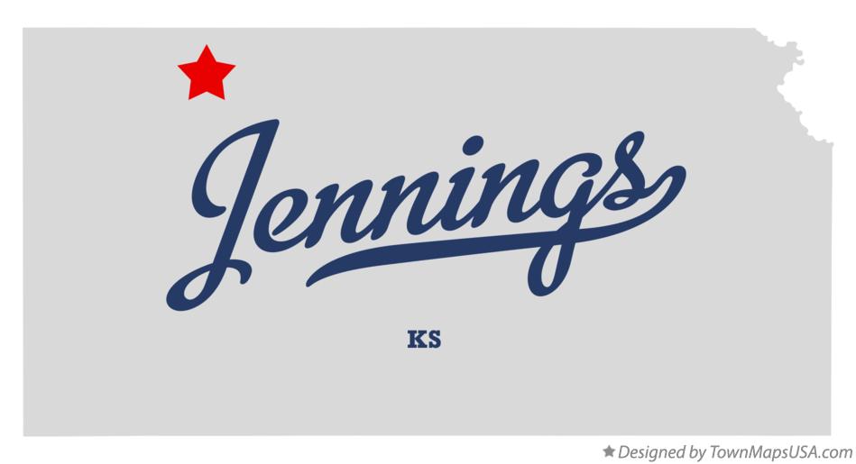 Map of Jennings Kansas KS