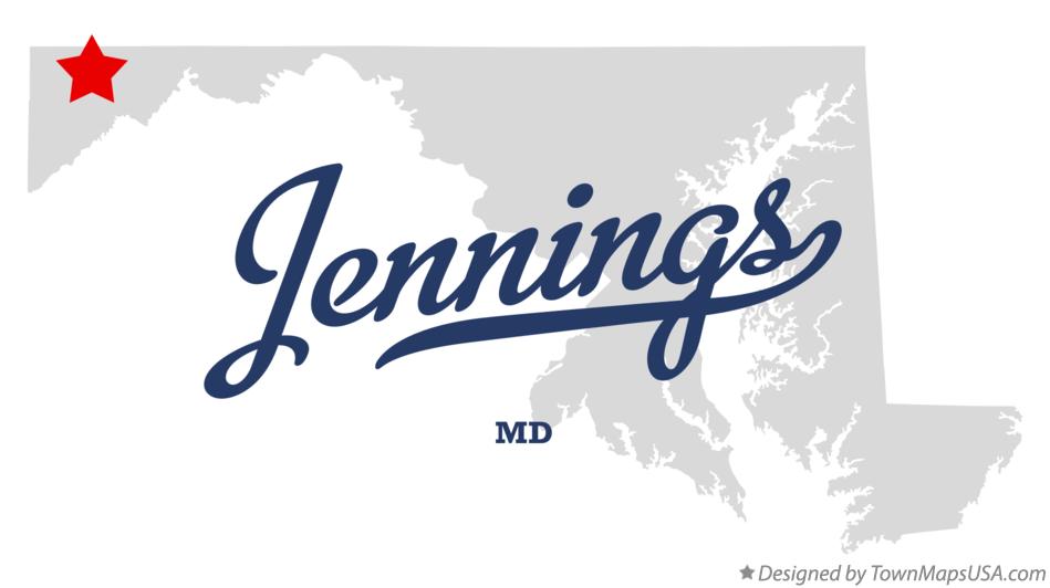 Map of Jennings Maryland MD