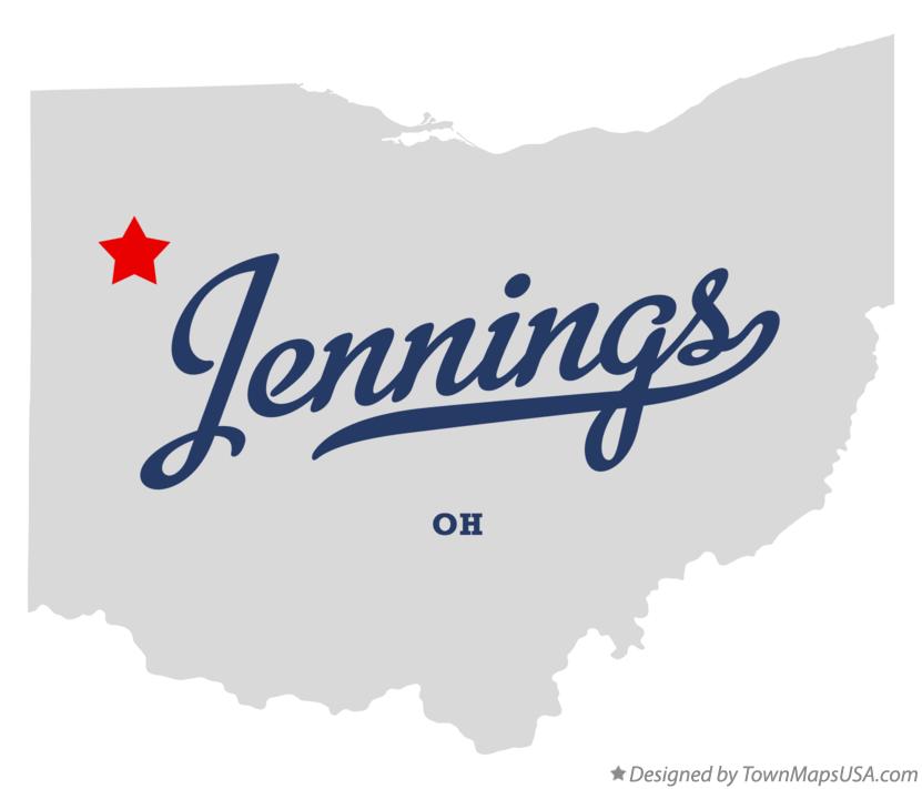 Map of Jennings Ohio OH