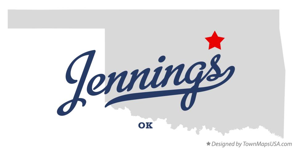Map of Jennings Oklahoma OK