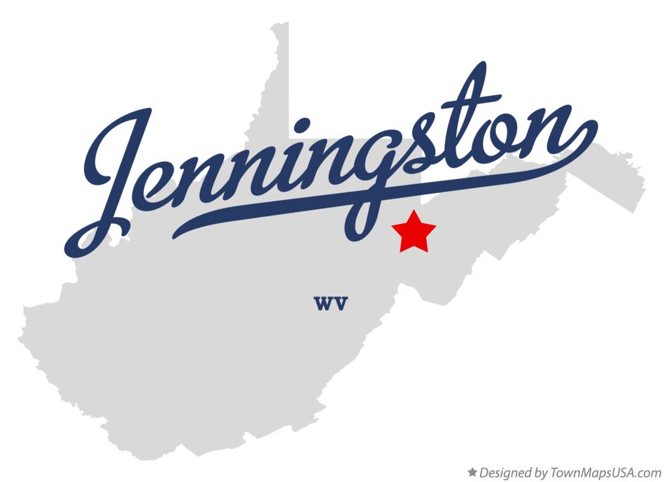 Map of Jenningston West Virginia WV