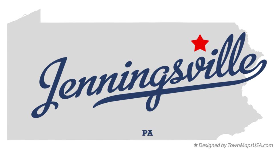 Map of Jenningsville Pennsylvania PA