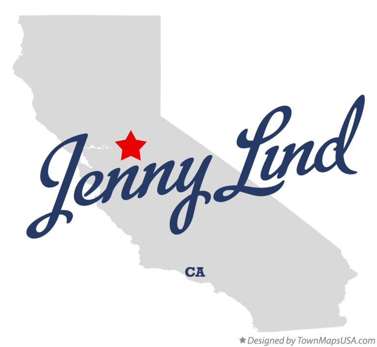 Map of Jenny Lind California CA