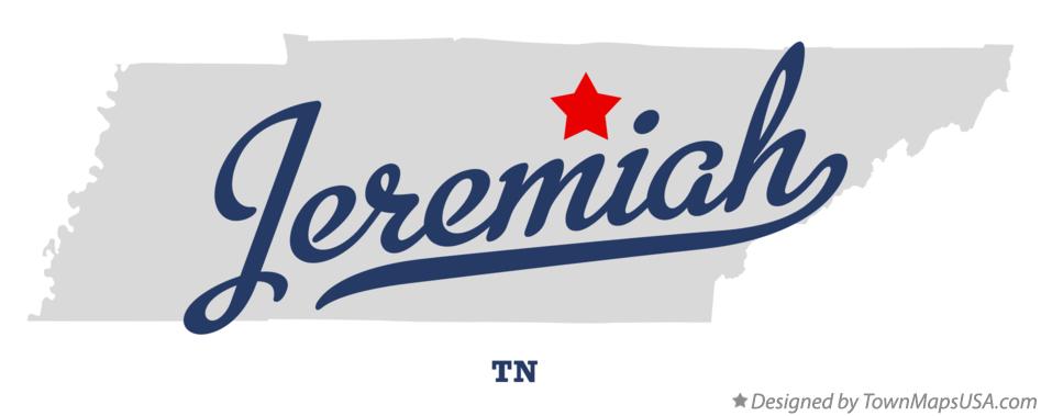 Map of Jeremiah Tennessee TN