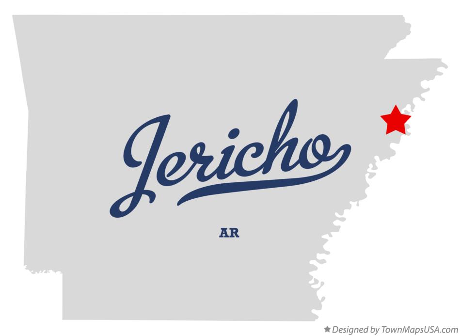 Map of Jericho Arkansas AR