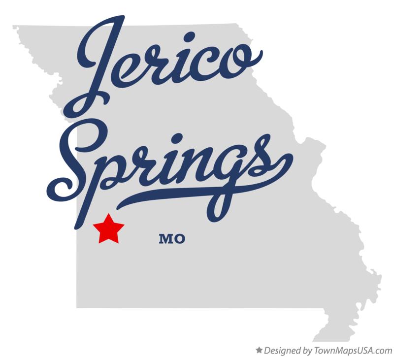Map of Jerico Springs Missouri MO