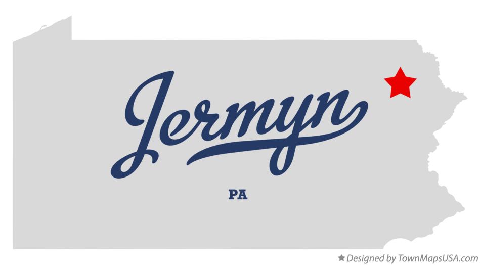 Map of Jermyn Pennsylvania PA