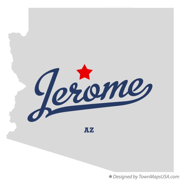 Map of Jerome Arizona AZ