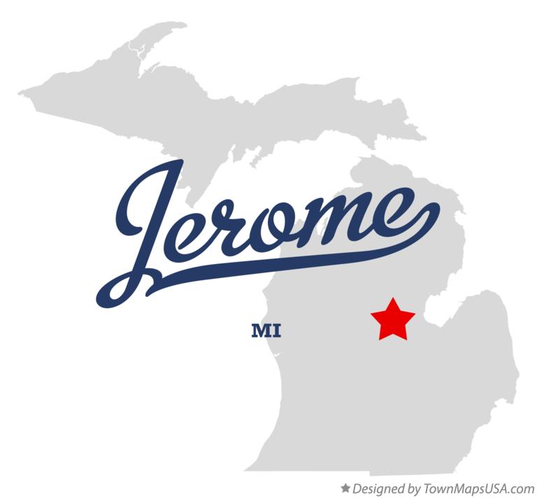 Map of Jerome Michigan MI