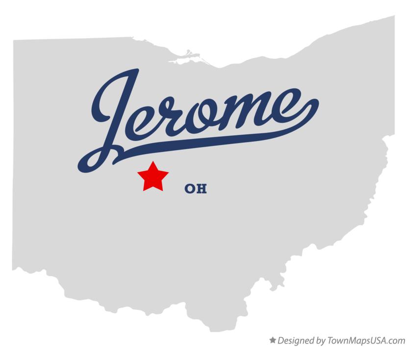 Map of Jerome Ohio OH