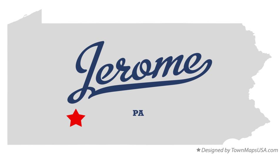 Map of Jerome Pennsylvania PA