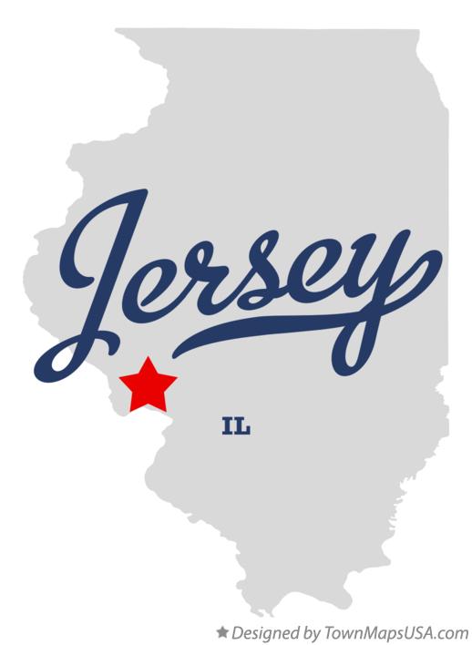 Map of Jersey Illinois IL