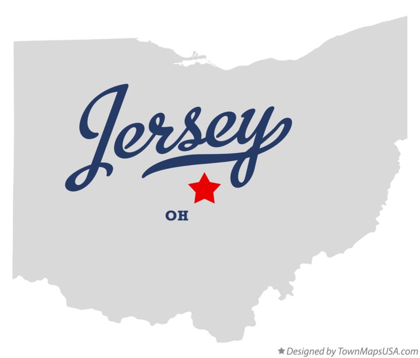 Map of Jersey Ohio OH