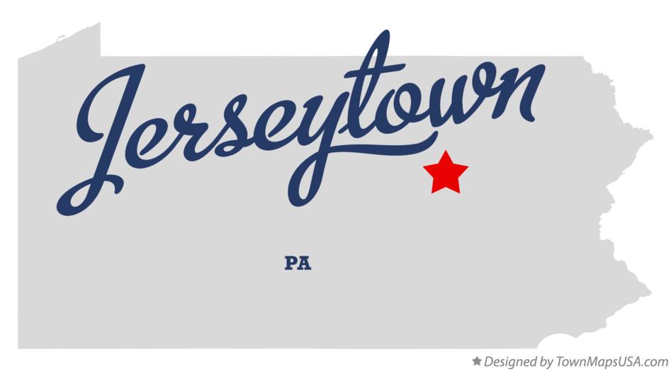 Map of Jerseytown Pennsylvania PA