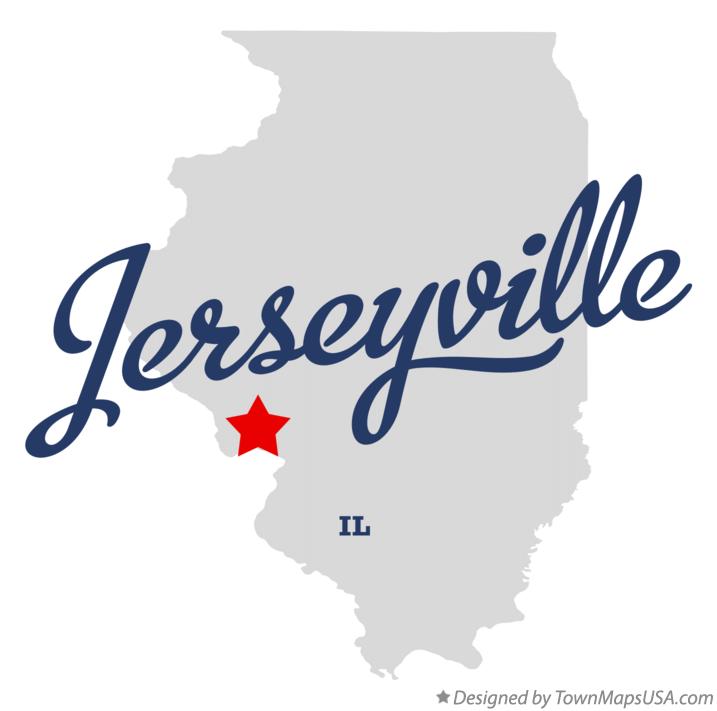 Map of Jerseyville Illinois IL
