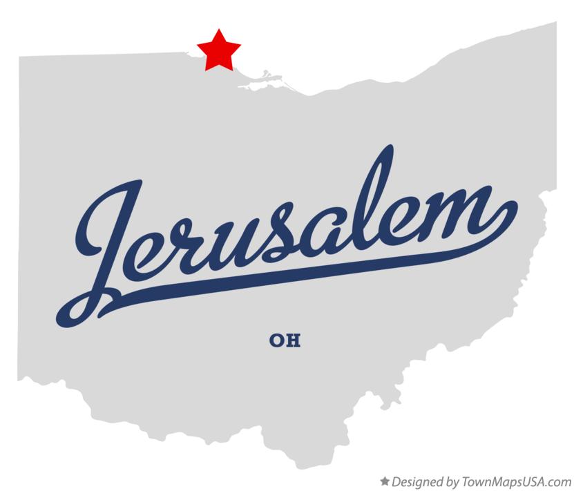 Map of Jerusalem Ohio OH