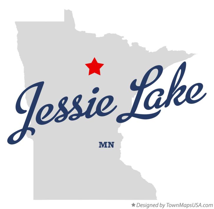 Map of Jessie Lake Minnesota MN