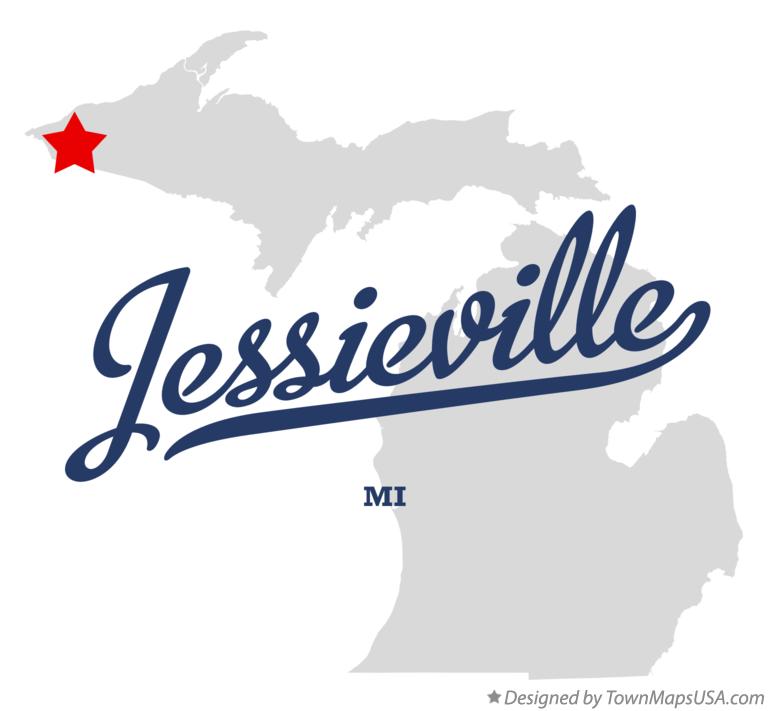 Map of Jessieville Michigan MI