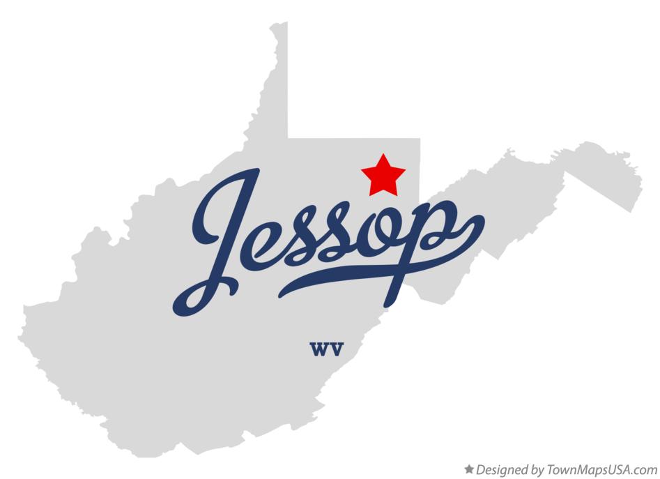 Map of Jessop West Virginia WV
