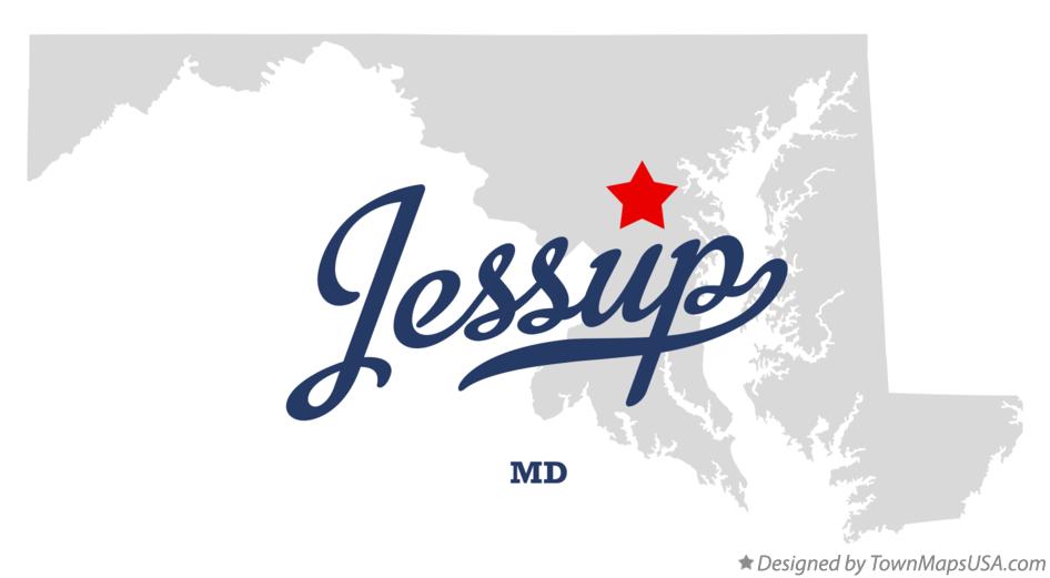 Map of Jessup Maryland MD