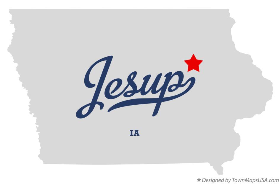 Map of Jesup Iowa IA