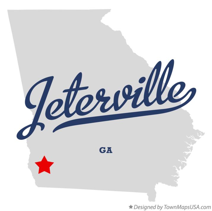 Map of Jeterville Georgia GA