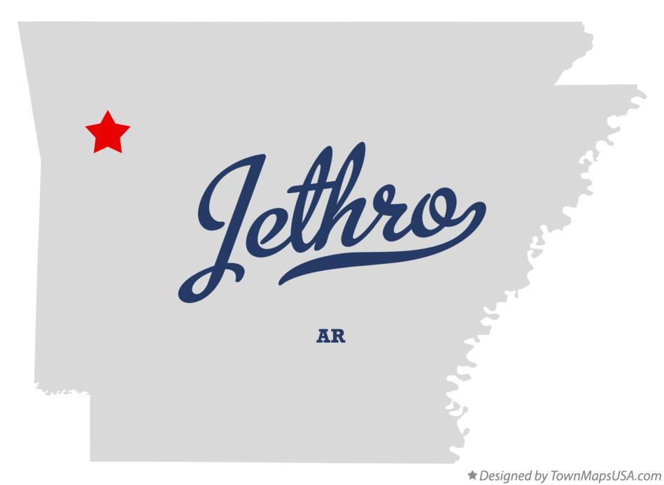 Map of Jethro Arkansas AR