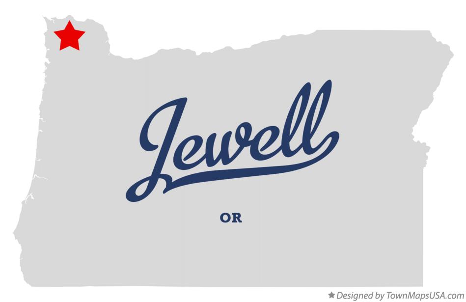 Map of Jewell Oregon OR