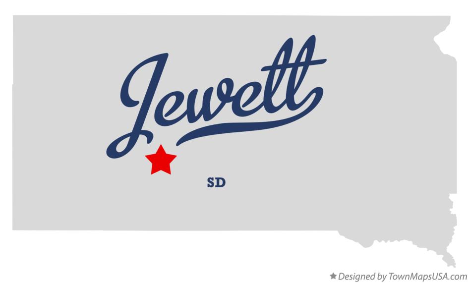 Map of Jewett South Dakota SD
