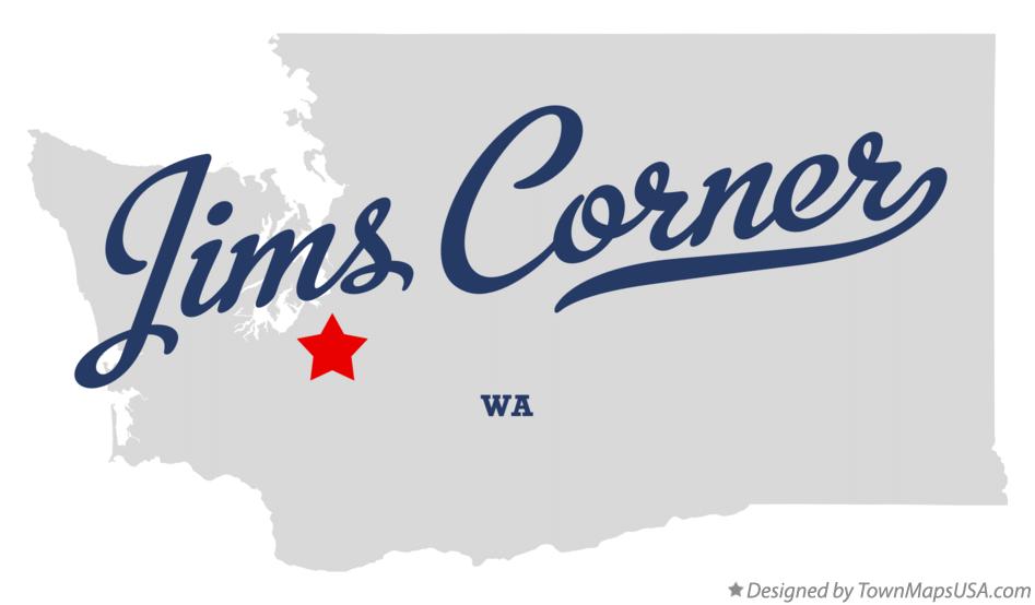 Map of Jims Corner Washington WA